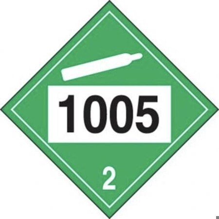 Accuform 4DIGIT DOT PLACARD HAZARD CLASS 2 MPL721VP25 MPL721VP25